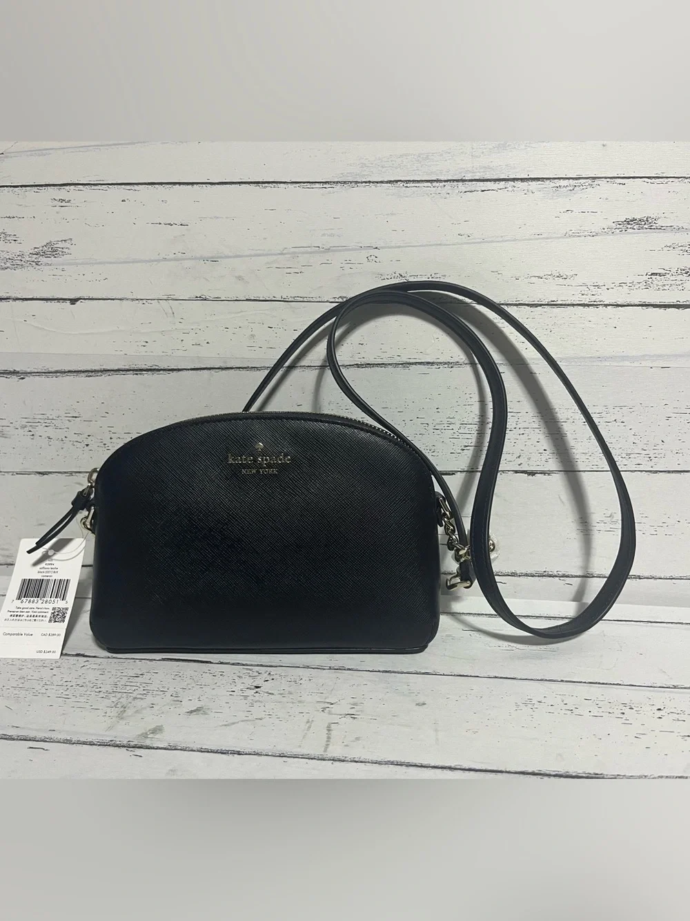 Kate Spade Hilli Cameron Black Saffiano Leather Crossbody Bag K5994 NWT